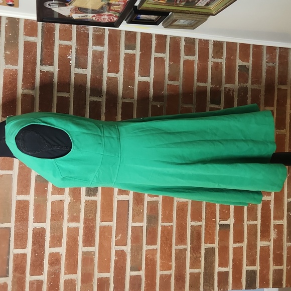 The Limited Kelly Green Fit And Flare Dress, Size 8 - Picture 3 of 8